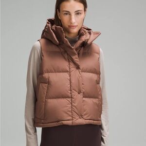 Lululemon Wunder Puff Cropped Vest- Roasted Brown